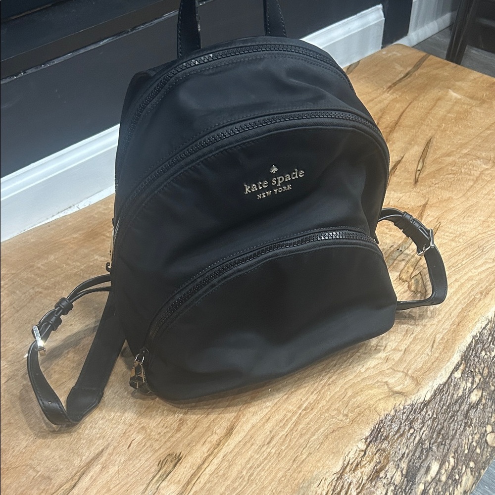 Kate Spade Black Nylon Backpack